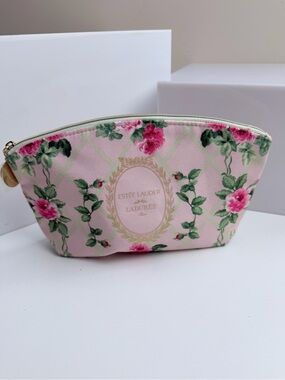 Estée Lauder x Ladurée Floral Makeup Pouch Cosmetic Bag